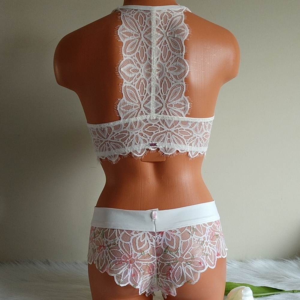 34C PINK VS DATE RACERBACK PUSH-UP BRA+ PANTY M. - Picture 4 of 7